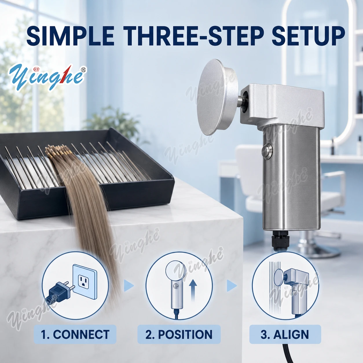 Hair Bundles - Upgraded Auto Hair Aligner,Slider Pro Hair