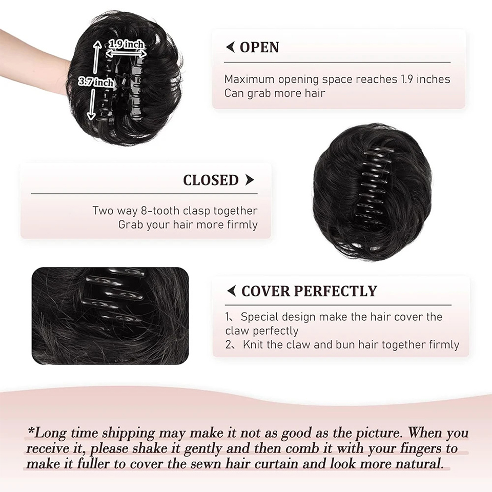 EAST Synthetic Chignon Messy B - огляд і ціна Claw Clip Messy Bun Hair Piece