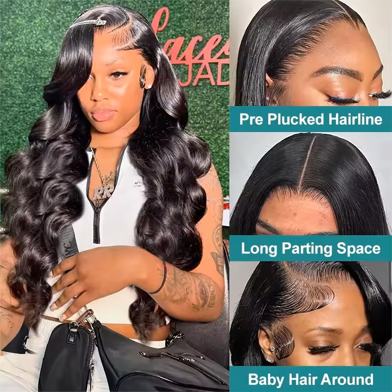 180-220% Density Natural Black - огляд і ціна Lace Front Wigs