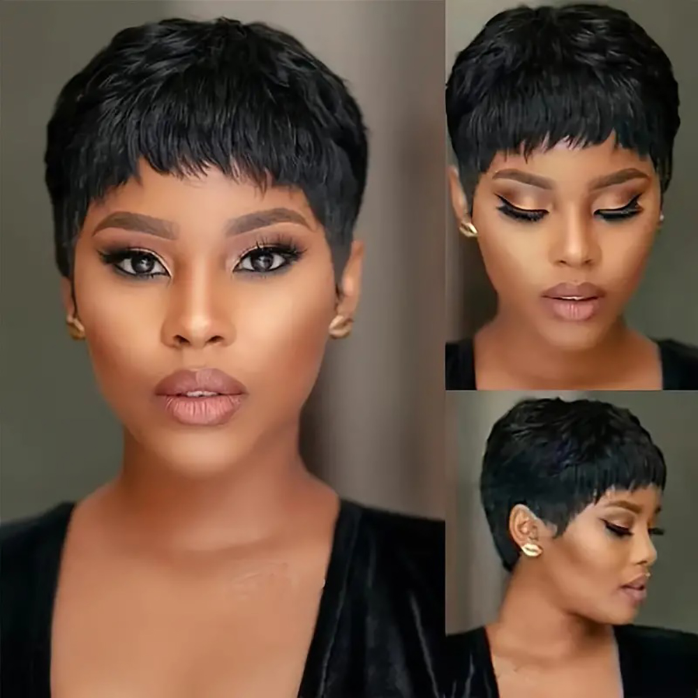 Short Straight Human Hair Wigs - огляд і ціна Short Pixie Cut Wig Human Hair Cheap