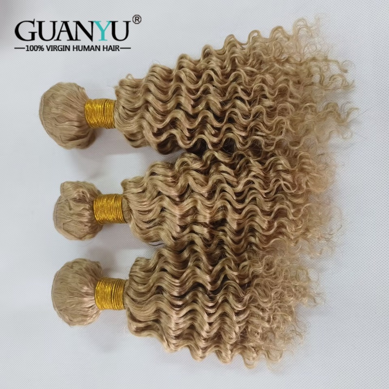 #27 Honey Blonde Deep Wave Omb - огляд і ціна Deep Wave 3 Bundles With Closure