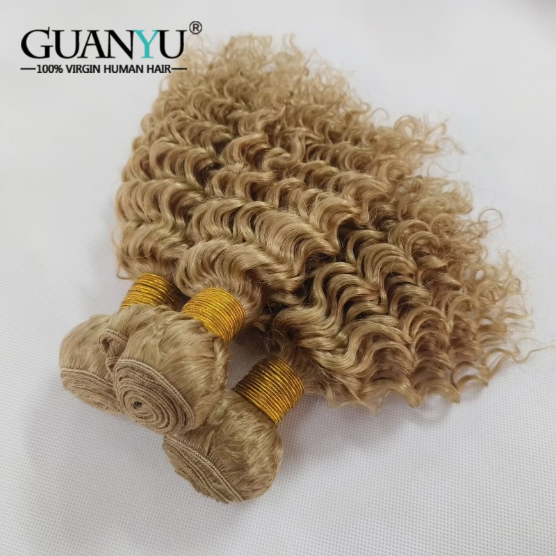 #27 Honey Blonde Deep Wave Omb - огляд і ціна Deep Wave 3 Bundles With Closure
