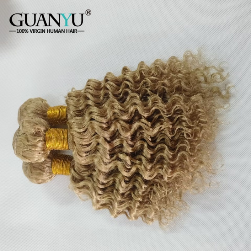 #27 Honey Blonde Deep Wave Omb - огляд і ціна Deep Wave 3 Bundles With Closure