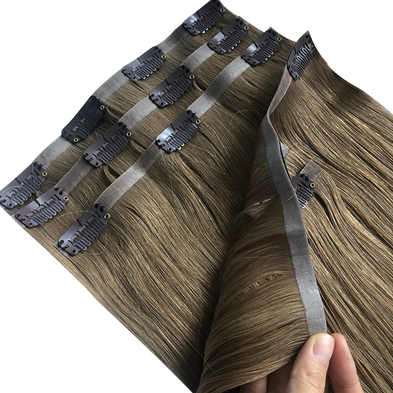 Straight Invisible PU Clip In  - огляд і ціна Seamless Clip In Hair Extensions Human Hair