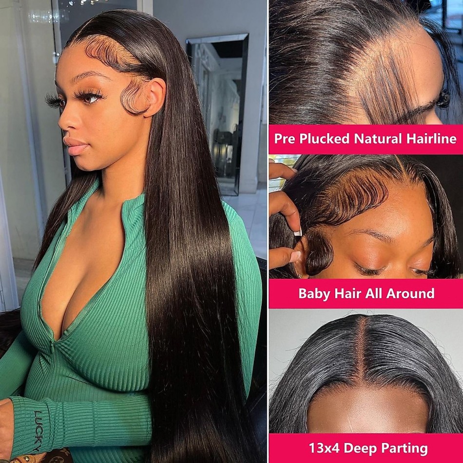 Straight Human Hair Wigs Gluel - огляд і ціна Hd Lace Frontal Wig Human Hair Pre Plucked