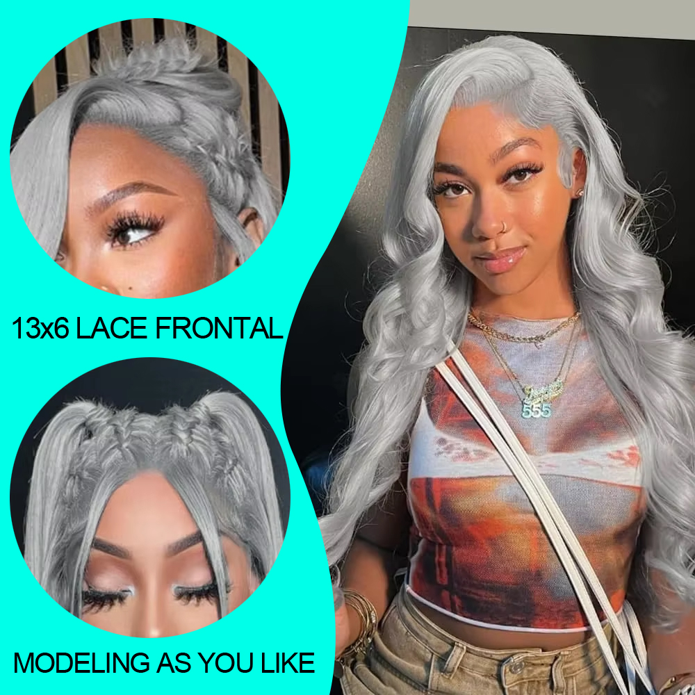 Cosplay Body Wave Silver Grey  - огляд і ціна 613 Blonde Body Wave Lace Front Wig