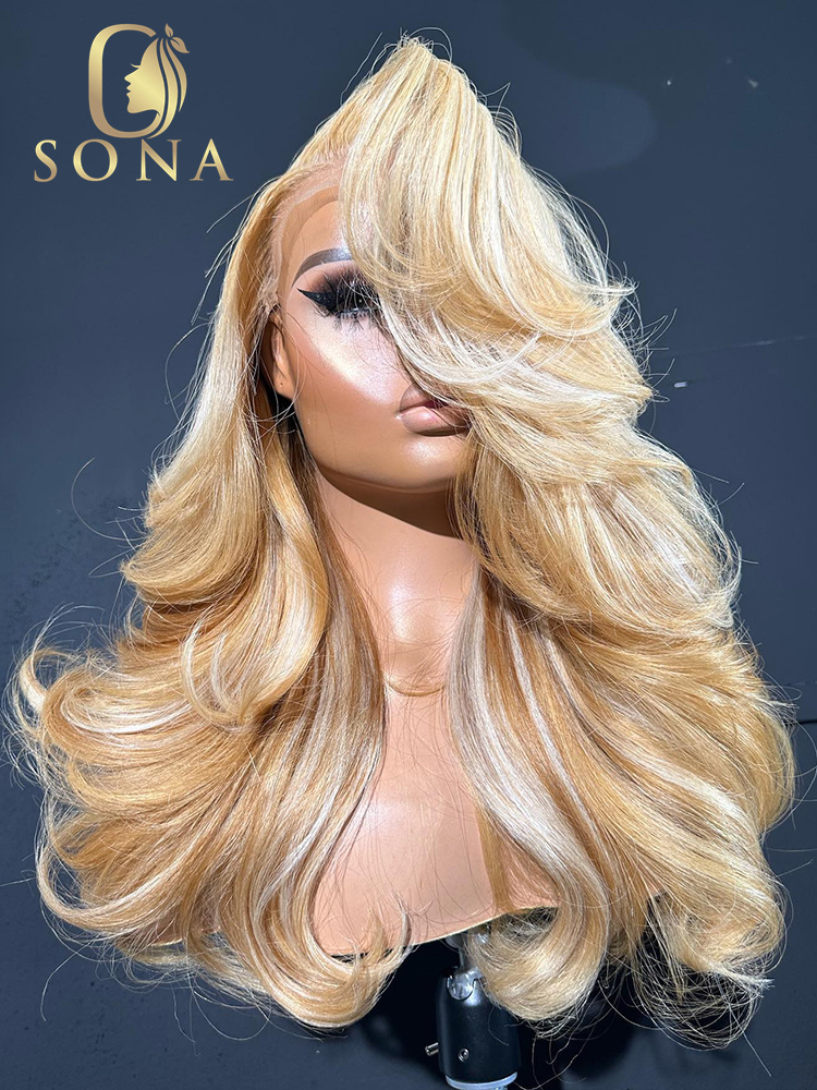 613# 27# Highlight HD Lace Fro - огляд і ціна 613 Blonde Body Wave Lace Front Wig