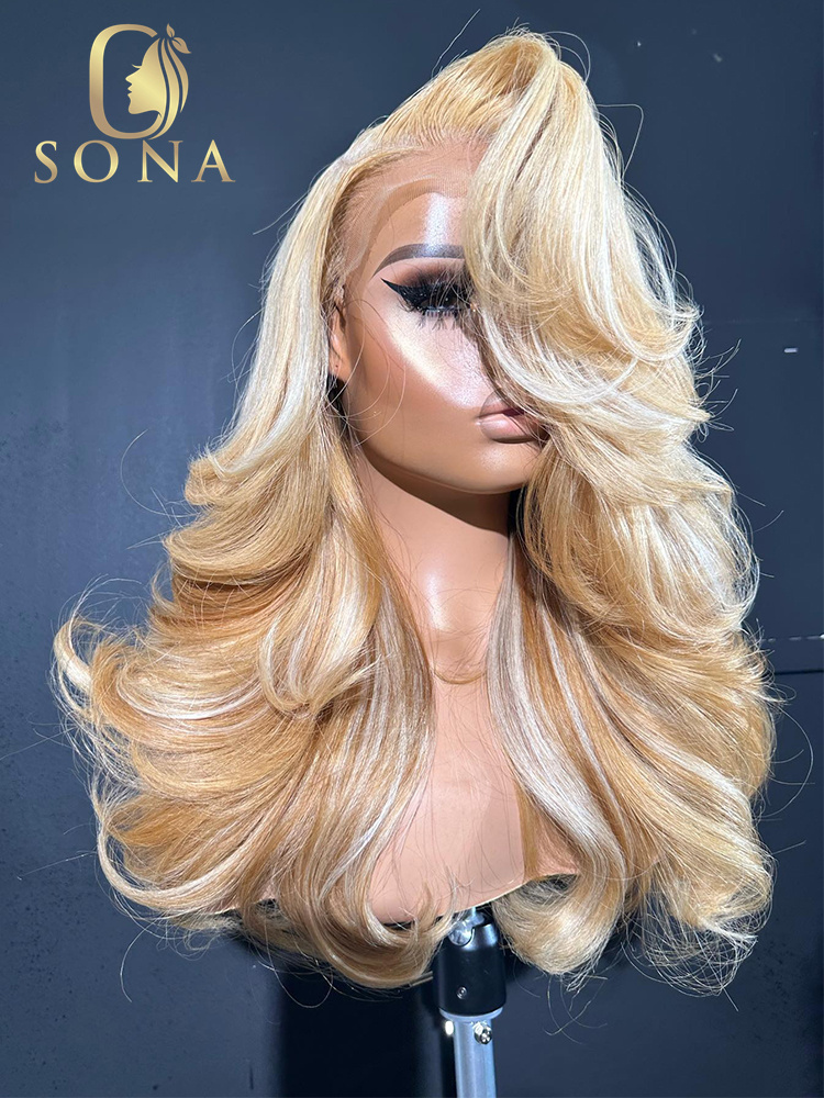 613# 27# Highlight HD Lace Fro - огляд і ціна 613 Blonde Body Wave Lace Front Wig