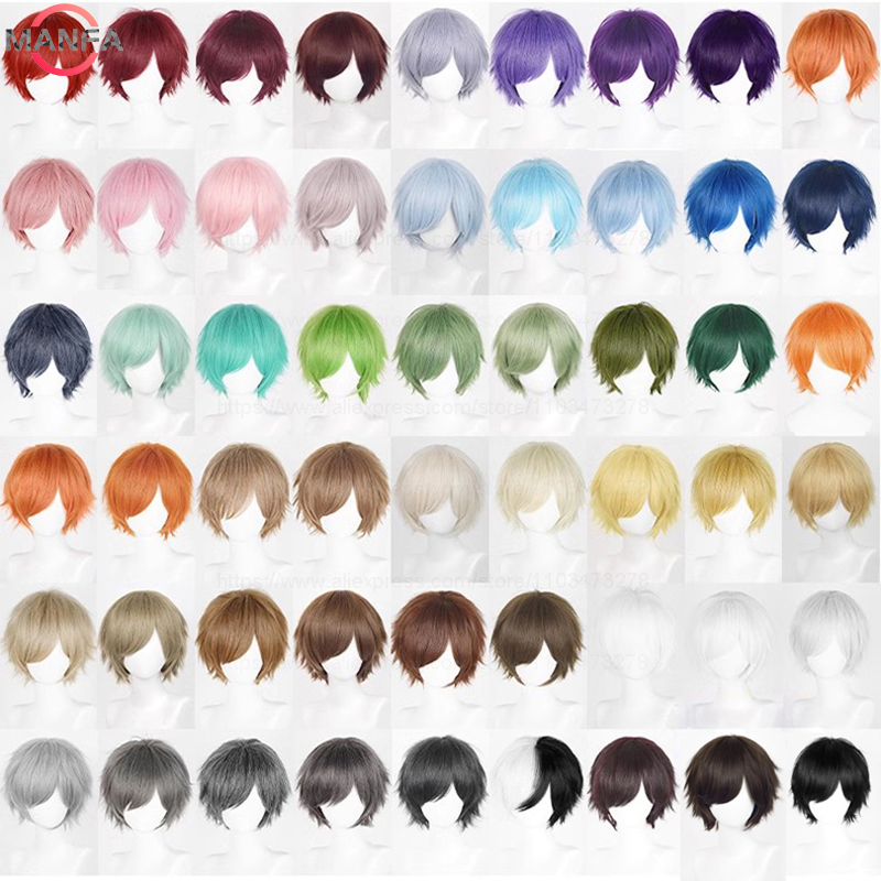Anime 30cm Short Straight Cosp - огляд і ціна Synthetic Braided Wigs For Black Women