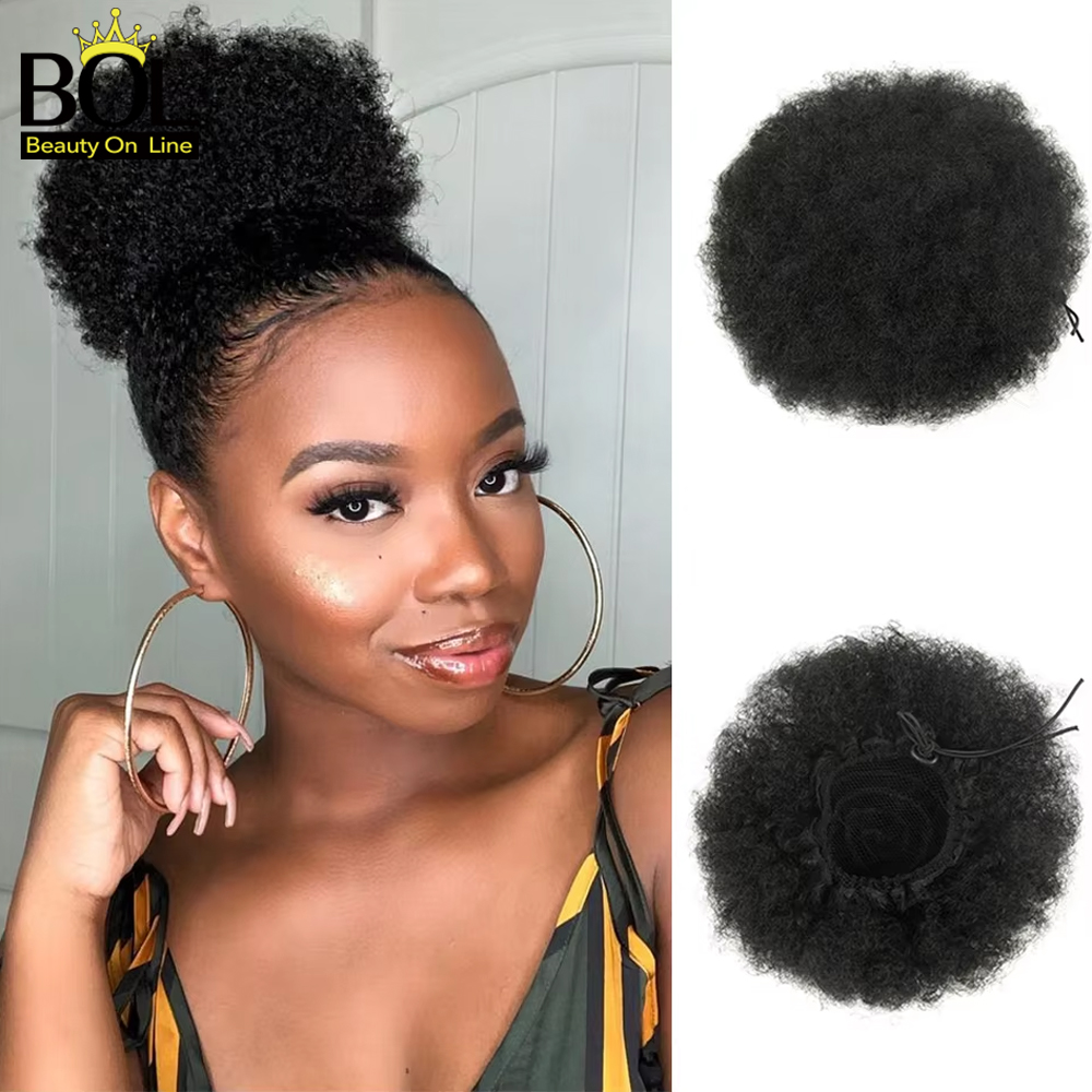 Afro Puff Drawstring Ponytail  - огляд і ціна Drawstring Afro Curly Puff Ponytail
