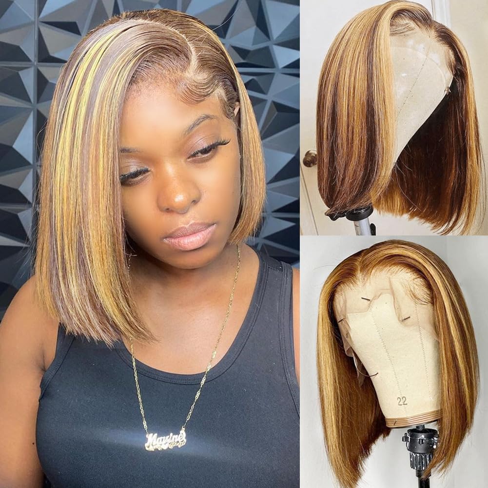 Bob Wig Human Hair 13x4 HD Lac - огляд і ціна Pre Parted 13X4 Lace Front Bob Wig