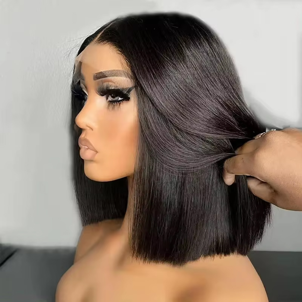 Brazilian Straight Bob 13x4 La - огляд і ціна Pre Parted 13X4 Lace Front Bob Wig