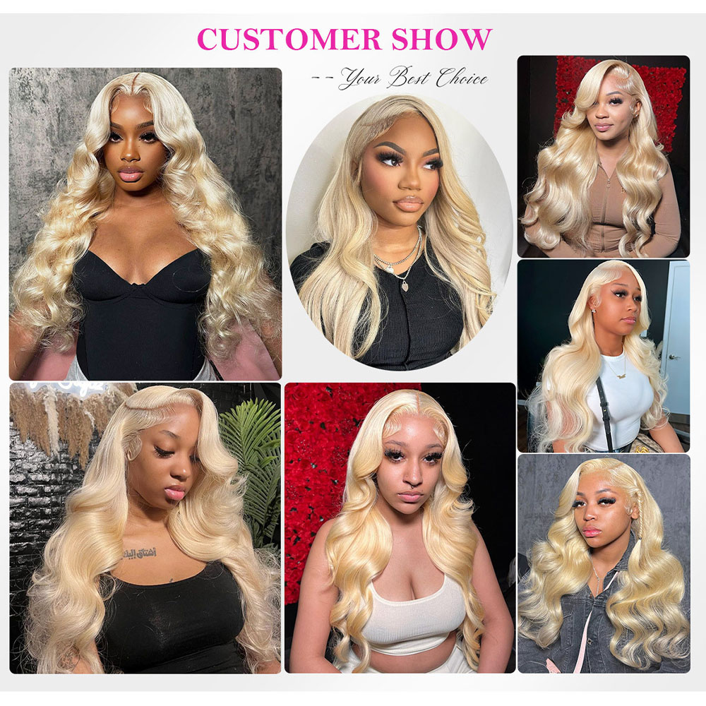 613 Blonde 13x6 13x4 HD Lace F - огляд і ціна 613 Blonde Body Wave Lace Front Wig