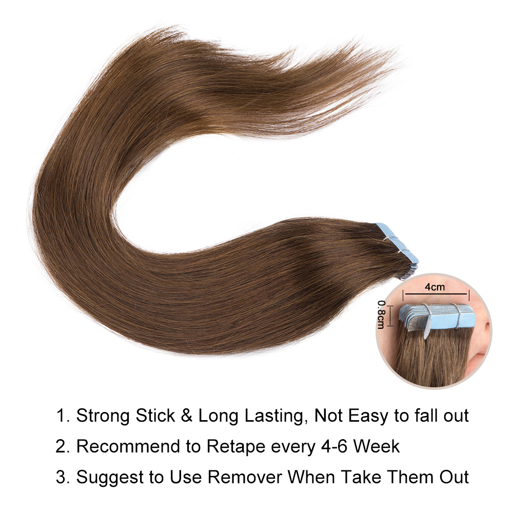 Straight Seamless Human Hair E - огляд і ціна Invisible Tape In Extensions Real Hair