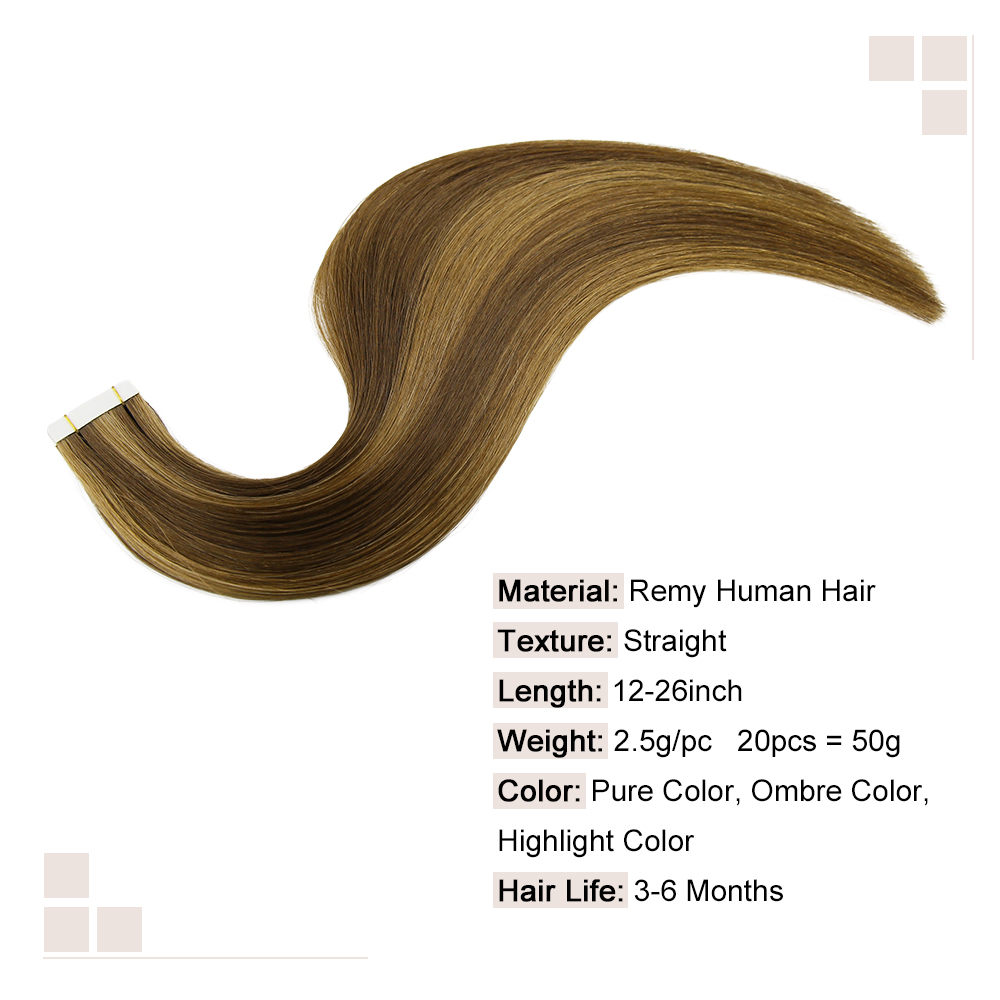 Straight Seamless Human Hair E - огляд і ціна Invisible Tape In Extensions Real Hair