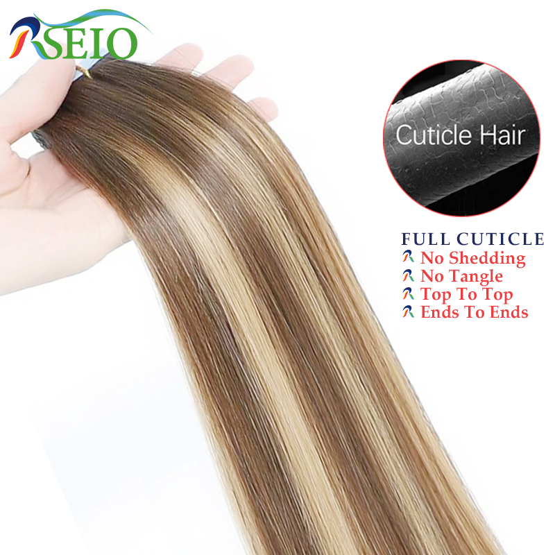 RSEIO Straight Tape In Human H - огляд і ціна Invisible Tape In Extensions Real Hair