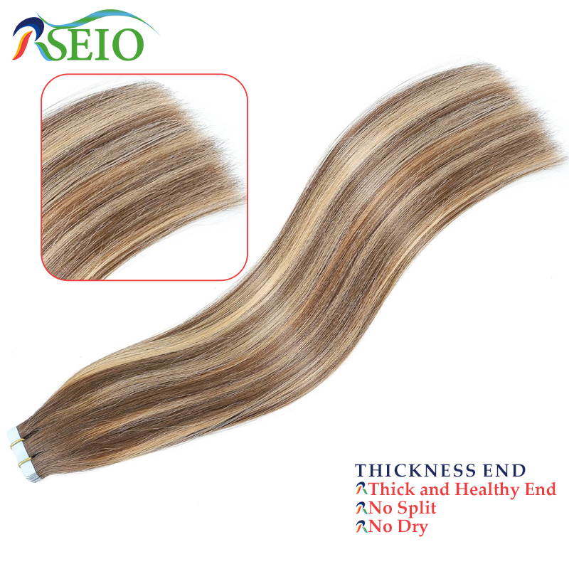RSEIO Straight Tape In Human H - огляд і ціна Invisible Tape In Extensions Real Hair