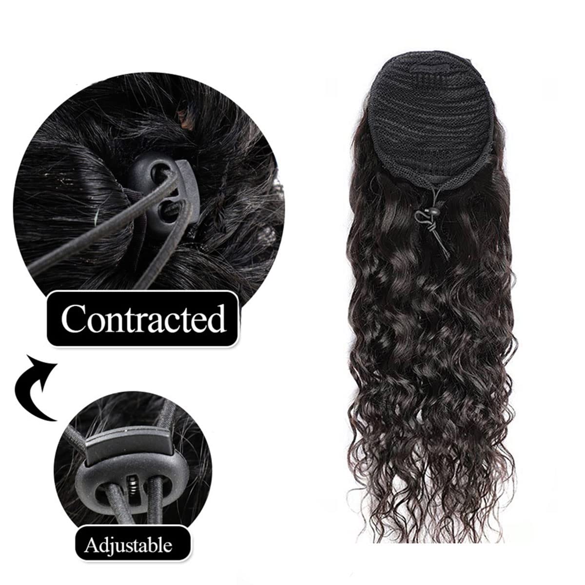 Water Wave Ponytail Human Hair - огляд і ціна Seamless Clip In Hair Extensions Human Hair