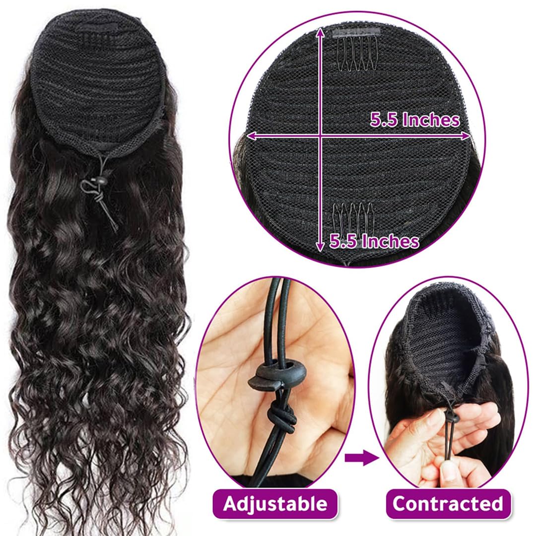 Water Wave Ponytail Human Hair - огляд і ціна Seamless Clip In Hair Extensions Human Hair