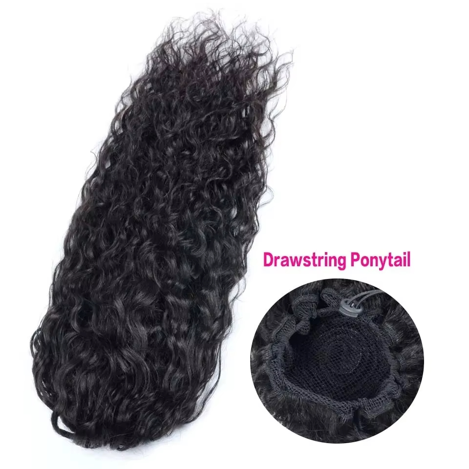 Water Wave Ponytail Human Hair - огляд і ціна Seamless Clip In Hair Extensions Human Hair