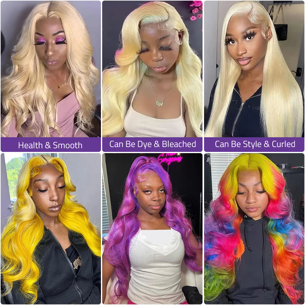 13x4 13x6 HD Transparent Lace  - огляд і ціна 613 Blonde Body Wave Lace Front Wig