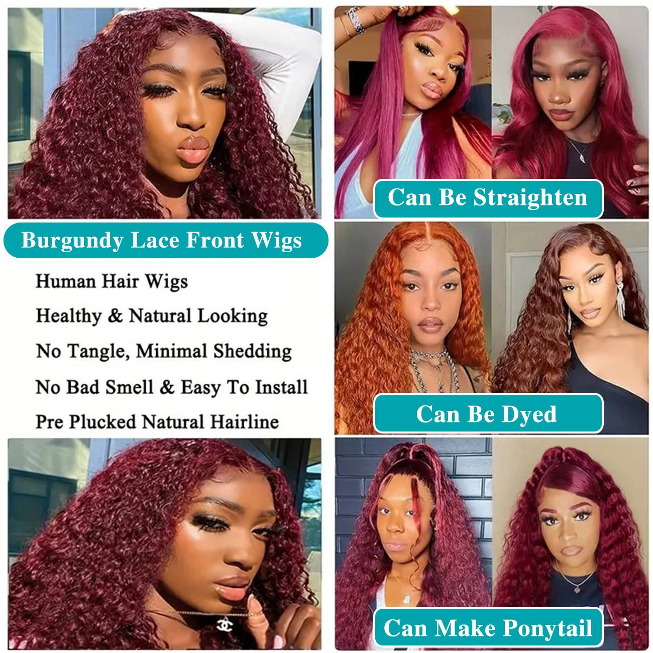 Burgundy Wig Human Hair 99j 13 - огляд і ціна Hd Lace Frontal Wig Human Hair Pre Plucked