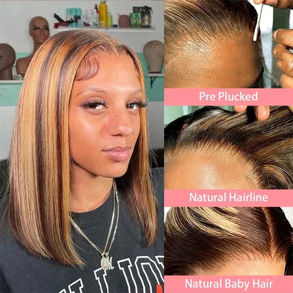 Honey Blonde Bob Wigs Human Ha - огляд і ціна Glueless Wear And Go Human Hair Wig