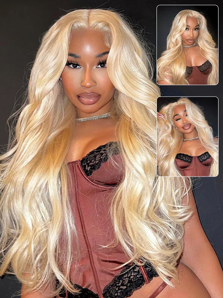 613 Honey Blonde Colored 40 In - огляд і ціна 613 Blonde Body Wave Lace Front Wig
