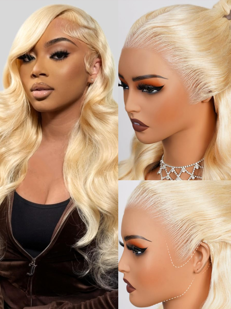 613 Honey Blonde Colored 40 In - огляд і ціна 613 Blonde Body Wave Lace Front Wig