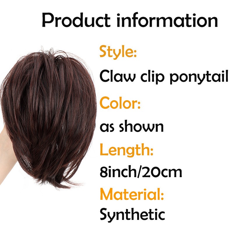 Synthetic Hair Piece Claw Clip - огляд і ціна Claw Clip Messy Bun Hair Piece