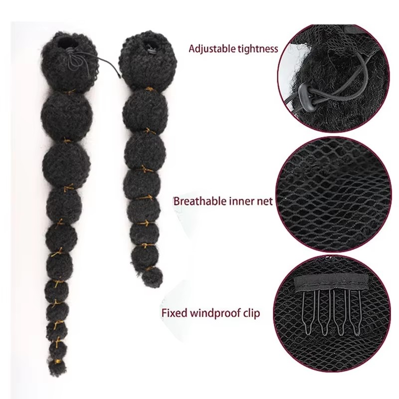 Kinky Afro Puff Ponytail Exten - огляд і ціна Drawstring Afro Curly Puff Ponytail