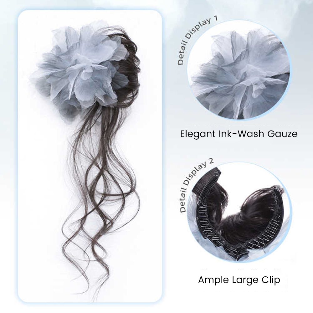 Synthetic Short Wavy Curly Flo - огляд і ціна Claw Clip Messy Bun Hair Piece