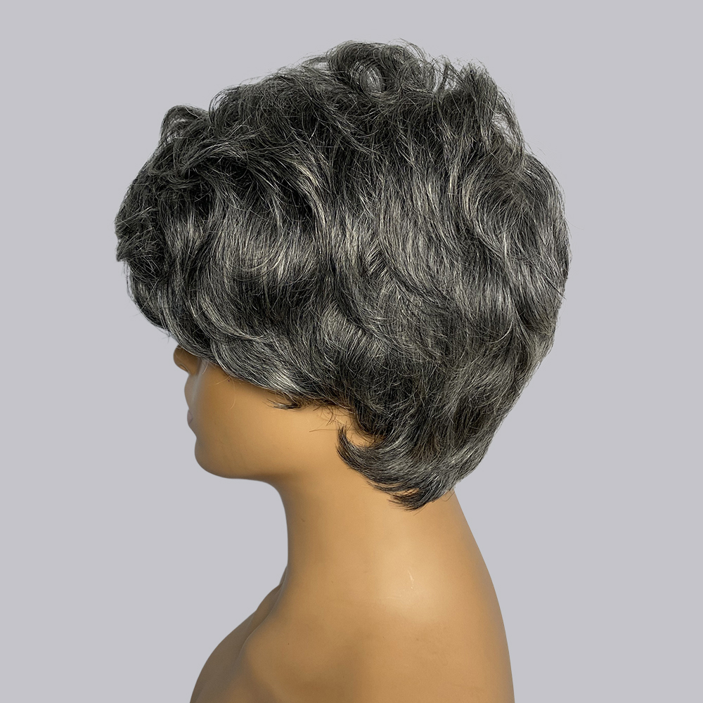 Pixie Cut Human Hair Wigs Gray - огляд і ціна Short Pixie Cut Wig Human Hair Cheap
