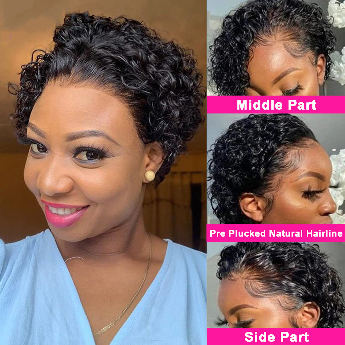Pixie Cut Wigs 13x4 Pixie Curl - огляд і ціна Short Pixie Cut Wig Human Hair Cheap