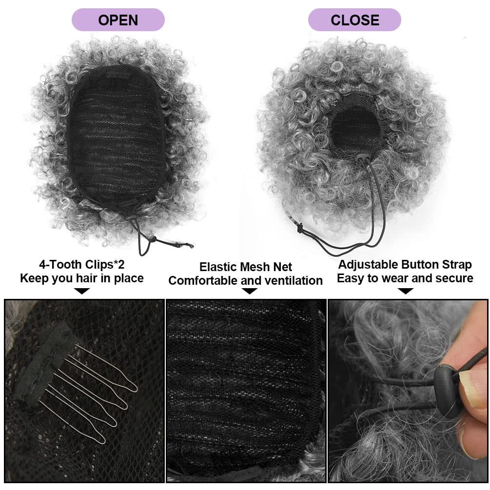 Afro Puff Drawstring Ponytail, - огляд і ціна Drawstring Afro Curly Puff Ponytail