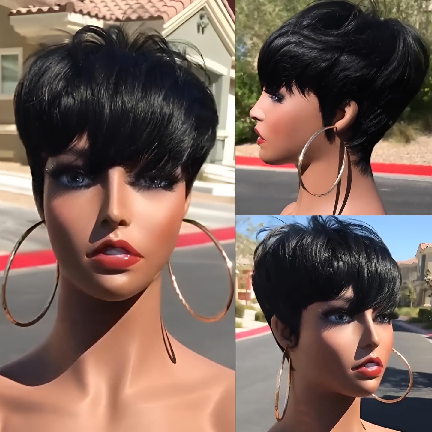 Short Human Hair Wigs Pixie Cu - огляд і ціна Short Pixie Cut Wig Human Hair Cheap
