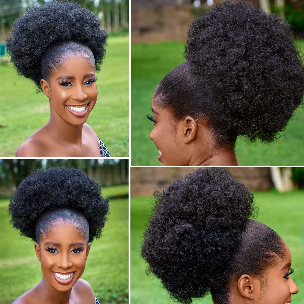 Large Afro Puff Ponytail Exten - огляд і ціна Drawstring Afro Curly Puff Ponytail