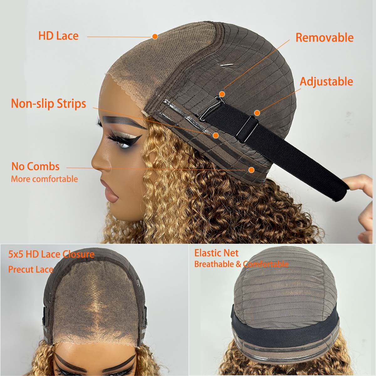 Wear & Go Wig P427 Honey Blond - огляд і ціна Glueless Wear And Go Human Hair Wig