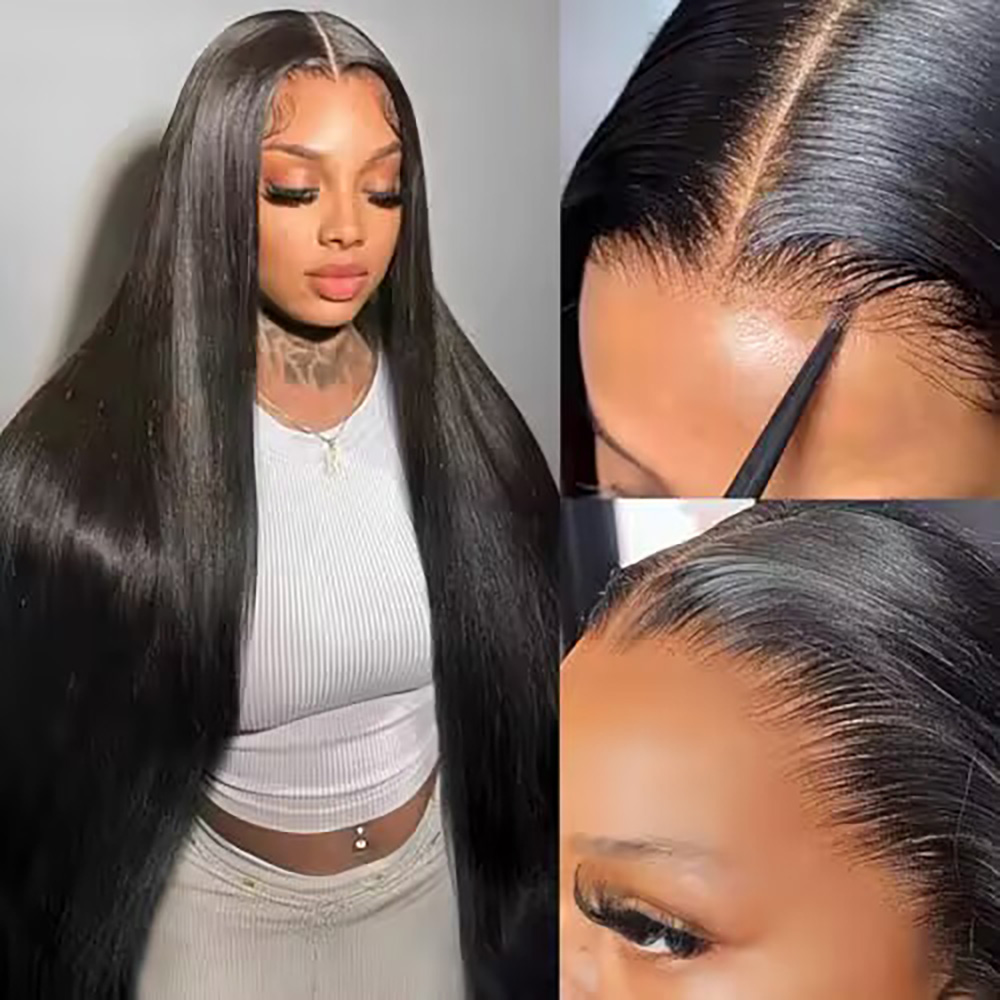 200% Density Bone Straight 7x6 - огляд і ціна Hd Lace Frontal Wig Human Hair Pre Plucked