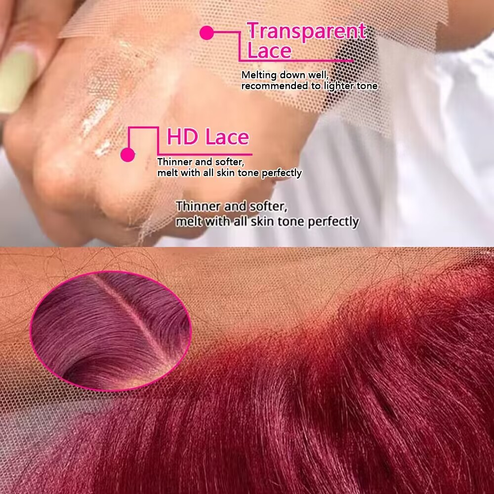 200 Density Burgundy Deep Wave - огляд і ціна Lace Front Wigs