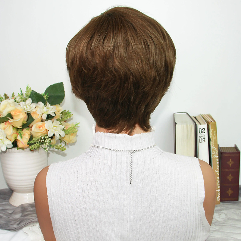 Chocolate Brown Pixie Cut Wigs - огляд і ціна Short Pixie Cut Wig Human Hair Cheap