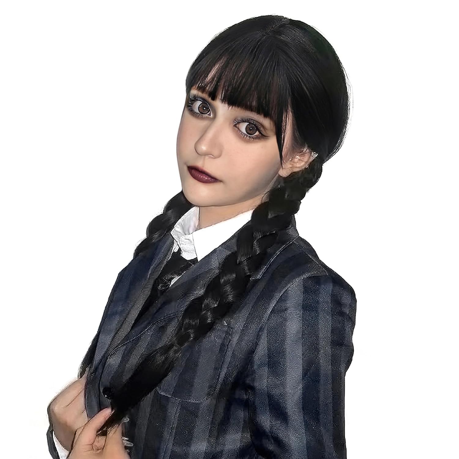 Long Black Braided Wig Widnesd - огляд і ціна Synthetic Braided Wigs For Black Women