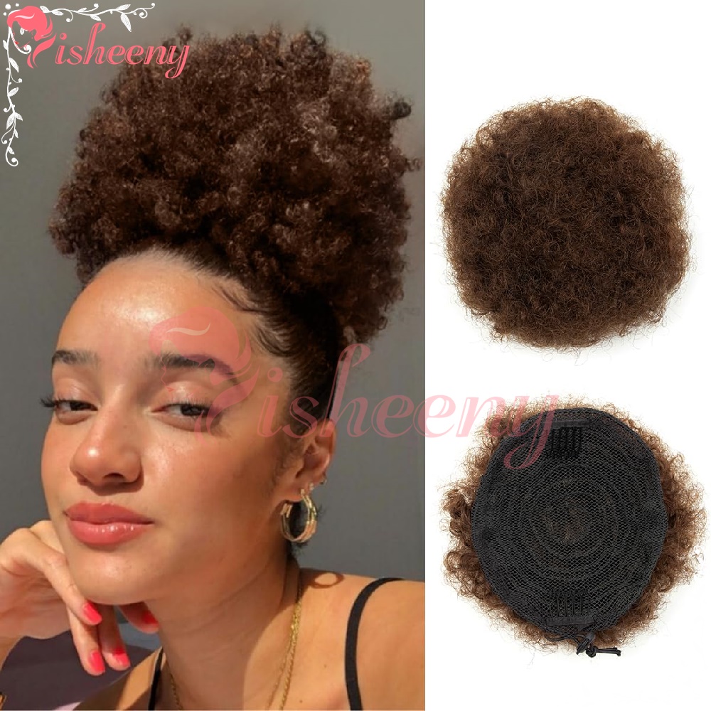 Isheeny Kinky Curly Afro Puff  - огляд і ціна Drawstring Afro Curly Puff Ponytail