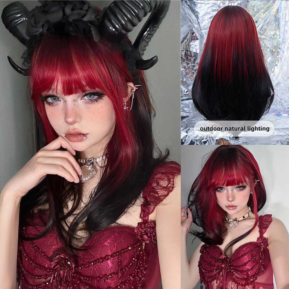 20Inch Sexy Black Red Ombre Sy - огляд і ціна Synthetic Braided Wigs For Black Women