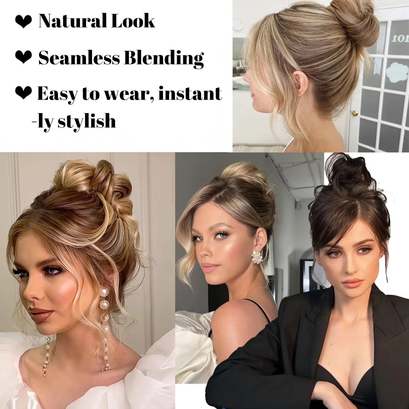 Synthetic Mini Claw Clip in Me - огляд і ціна Claw Clip Messy Bun Hair Piece