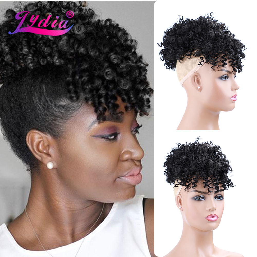 Lydia Drawstring Synthetic Hig - огляд і ціна Drawstring Afro Curly Puff Ponytail
